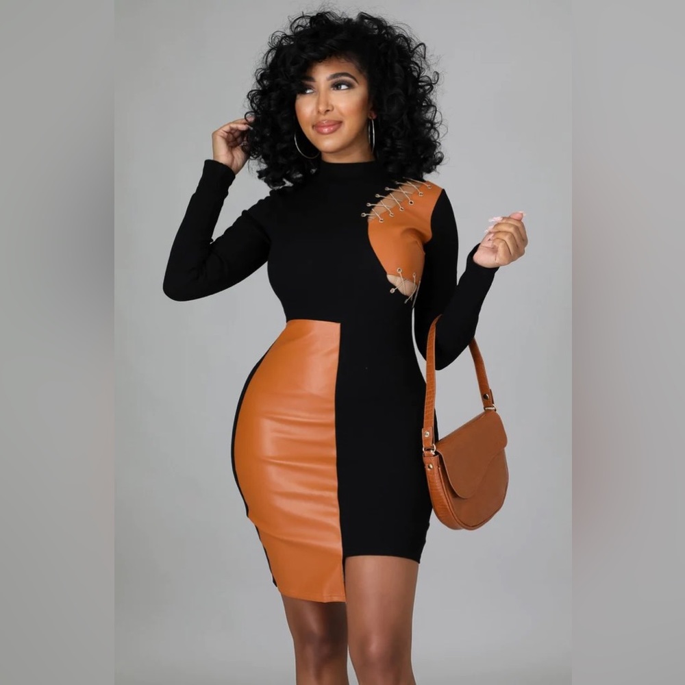 🔥Hot🔥😍😍 Koko Dress Black and Tan.